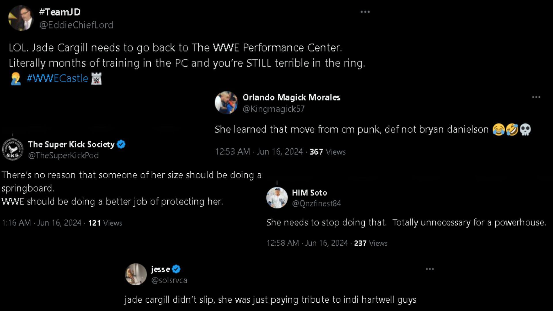 Screengrab of fans' X updates.